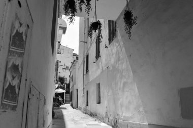Toskana Arezzo bir sokak