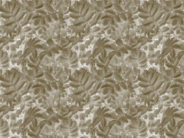 Dikişsiz desen doku sepya oyma yaprak