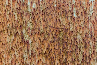 Turuncu pas ve delikler ile mavi ve yeşil ve kahverengi sac güzel bir yatay doku