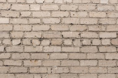 Eski bir çöktü tuğla gri duvar parçası güzel yatay doku fotoğraf üzerinde