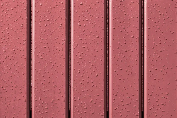 Een prachtige horizontale textuur van geschilderde roze kleurplaten met water druppels — Stockfoto
