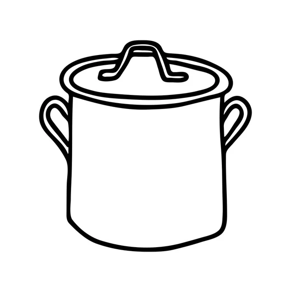 Fekete Kéz Rajz Vázlat Illusztráció Agyag Bögre Vagy Csésze Hideg — Stock Vector