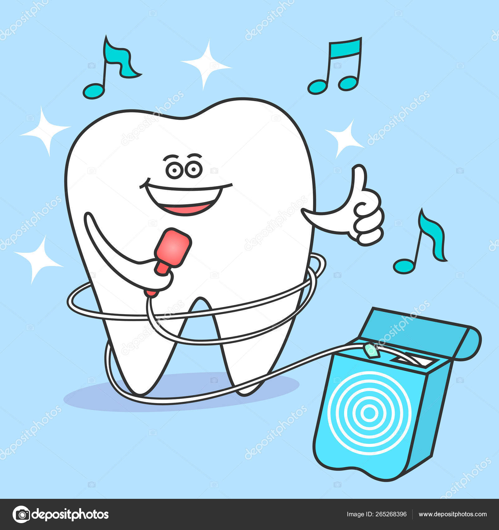 Cartoon Tooth Dental Floss Flossing Cleaning Teeth Dental Care Hygiene Stock Vector Image by ©Indie-Design #265268396 Cartoon Tooth Dental Floss Flossing Cleaning Teeth Dental Care Hygiene Stock Vector Image by ©Indie-Design #265268396