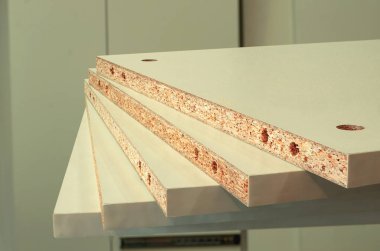 Mobilya üretim yakın çekim için parçalar kurulu Sunta kesme
