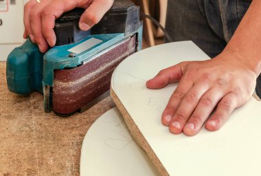 Mobilya El yönlendirici closeup için çalışan iş parçaları