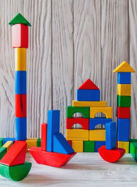 Çocuk ahşap Tasarımcısı'ndan farklı bir form blokları