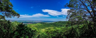 So Simo, So Paulo, Brezilya şehrinde Cruzeiro tepesinden panoramik görünümü, 