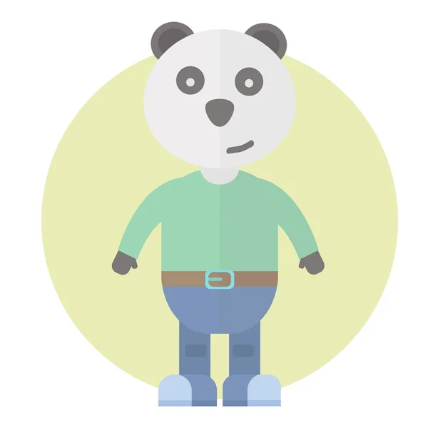 Επίπεδη Panda Σας Καλωσορίζει — Διανυσματικό Αρχείο