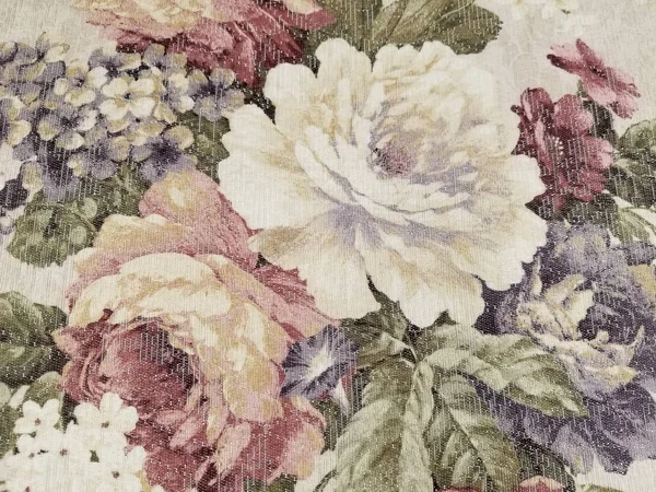 Close Rose Hydrangea Floral Tapestry Pattern — Stock Photo, Image