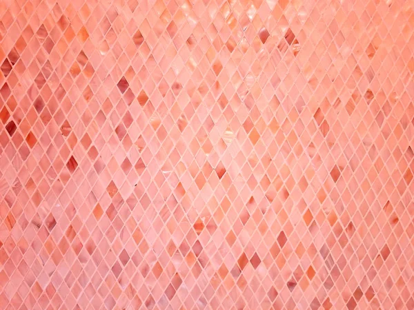 Azulejo Color Coral Patrón Mosaico Fondo —  Fotos de Stock