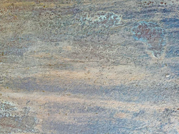 Nahaufnahme Verblasster Blauer Farbe Auf Rauer Steinwand Oberfläche — Stockfoto