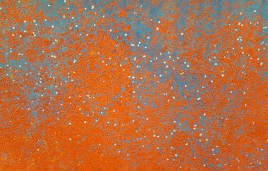 parlak turuncu ve mavi dokulu yontma boya arka plan yakın