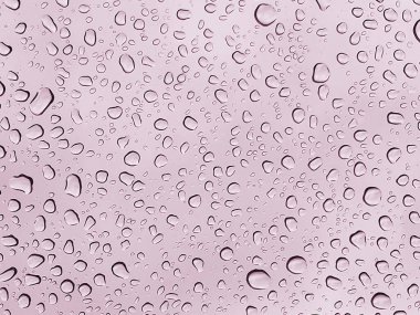 Allık pembe arkaplandaki yağmur damlalarını kapat