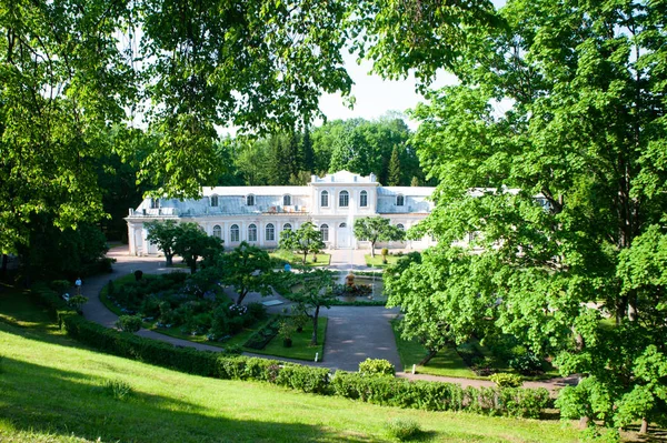 PETERHOF, San Petersburgo, Rusia-06 de junio de 2019: casa solariega en P — Foto de Stock