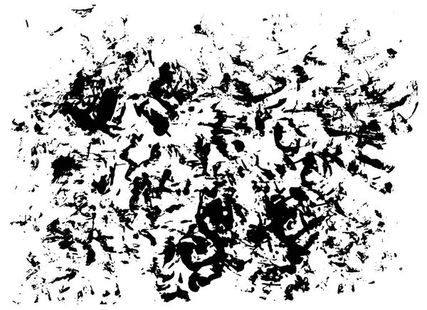 Atrament Miejski Nieczysty Zmaza Tekstura Monochromatyczne Białym Papierze Ręcznie Szczotkowanej — Wektor stockowy