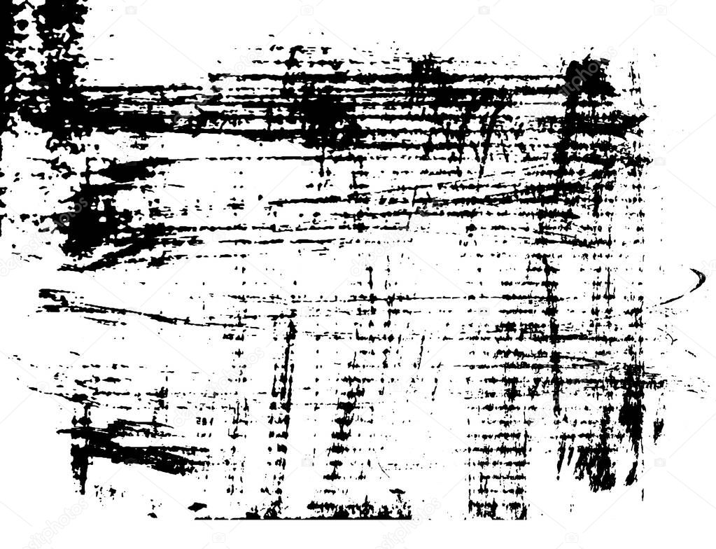 Urban Grunge Dry Brush Ink Texture Monochrome On White Cardboard Handmade Abstract Vintage Print Vector Illustration Dash And Scratch Textured Surface Overlay Multiply Retro Filter Premium Vector In Adobe Illustrator Ai