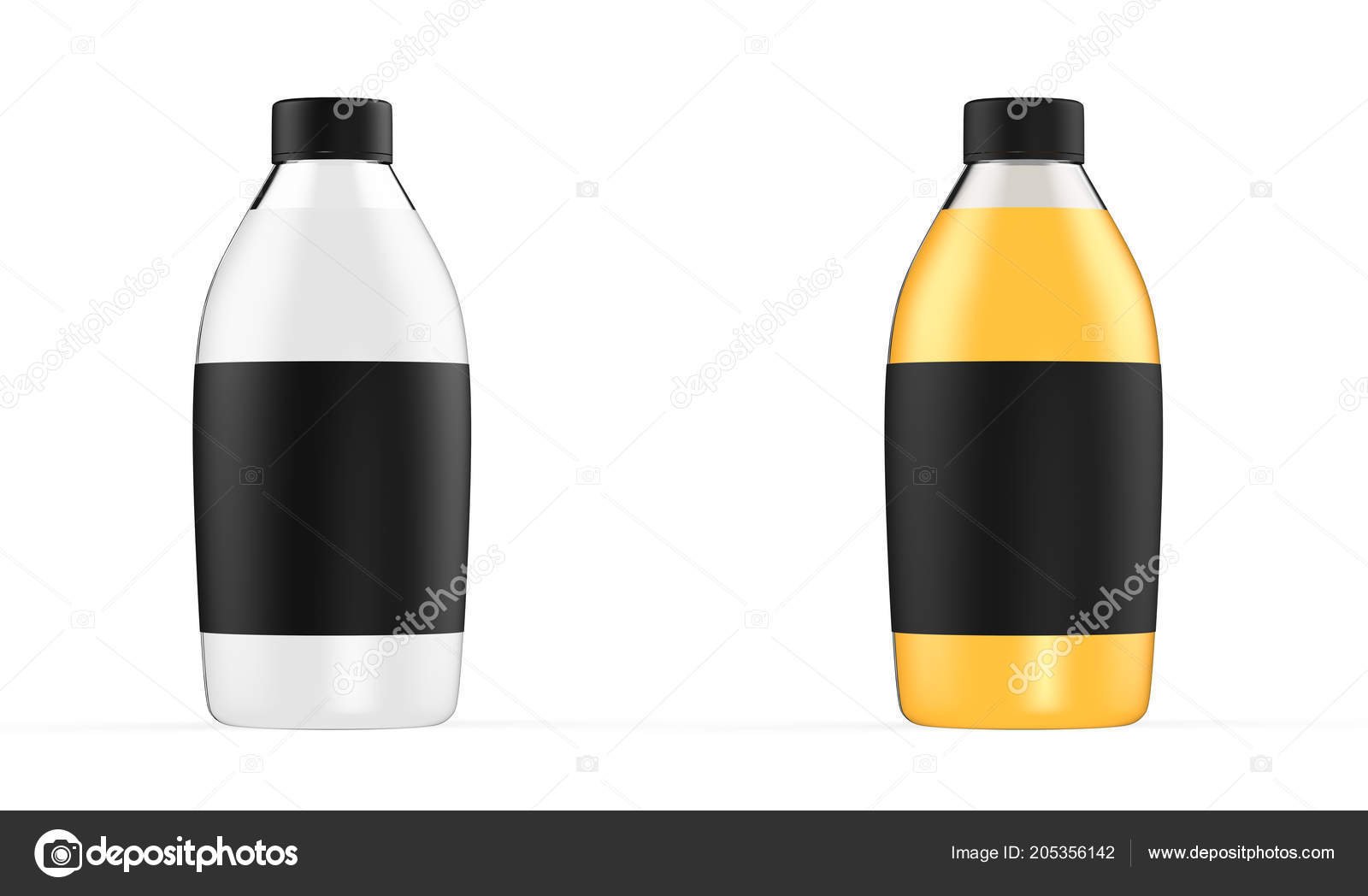 Download Glass Bottle Set Isolated White Background Realistic Render Collection Transparent Stock Photo Image By C Anachoreta 205356142