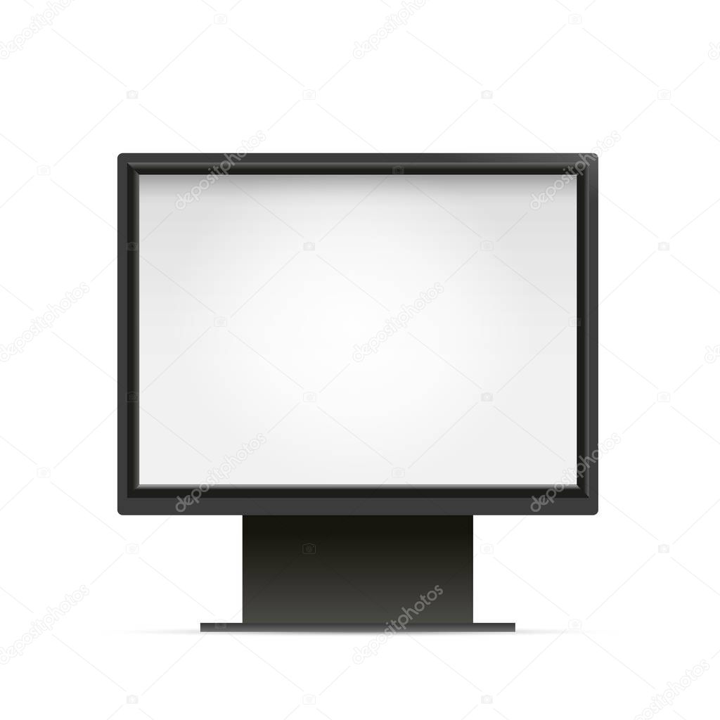 Download Blank Billboard Lightbox Mockup Isolated On White Background Vector Illustration Black Horizontal Metal Frame Outdoor Advertisement Place For Banner Print Poster Empty Advertising Construction Premium Vector In Adobe Illustrator Ai PSD Mockup Templates