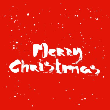 Neşeli Noel vektör metin kaligrafi fırçalanmış tasarım el yazısı. Yaratıcı tipografi tatil tebrik hediye Poster için. Hat yazı tipi stili Banner şablon kartı. Kar arka plan.