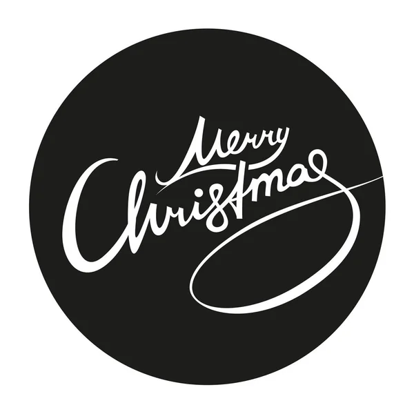 Feliz Navidad Con Letras Vector Texto Blanco Caligrafía Diseño Dibujo — Vector de stock