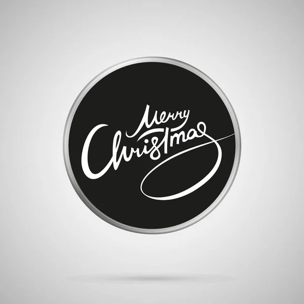 Feliz Navidad Con Letras Vector Texto Blanco Caligráfico Ilustración Dibujada — Vector de stock