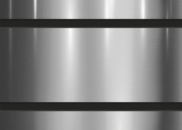 Metall Abstrakte Textur Hintergrund Technologie Gebürstet Poliert Chrom Silber Stahl — Stockvektor