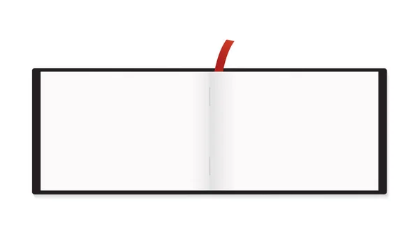 Pequeno Mockup Notebook Horizontal Ilustração Vetorial Modelo Propagação Branca Bloco —  Vetores de Stock