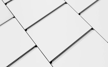 Takvim beyaz kapak mockup 3d çizim ayarlayın. Modern görünümü şablon kompozisyon metal yaylı. Düzen Hediyelik eşya koleksiyonu katlanır. Kurumsal hediye boş tasarım. Boş yüzey trendy posm render.