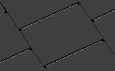 Takvim kapak mockup baskı 3d çizim ayarlayın. Modern görünümü şablon kompozisyon siyah renkli metal yaylı. Düzen izometrik koleksiyonu katlanır. Kurumsal hediye boş tasarım. Boş alan