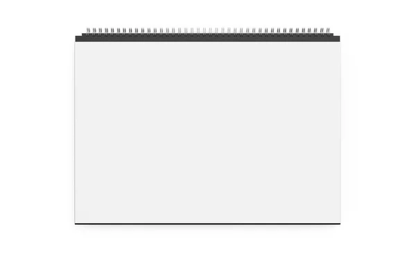 Calendario Cubierta Blanca Maqueta Ilustración Composición Plantilla Vista Moderna Con —  Fotos de Stock