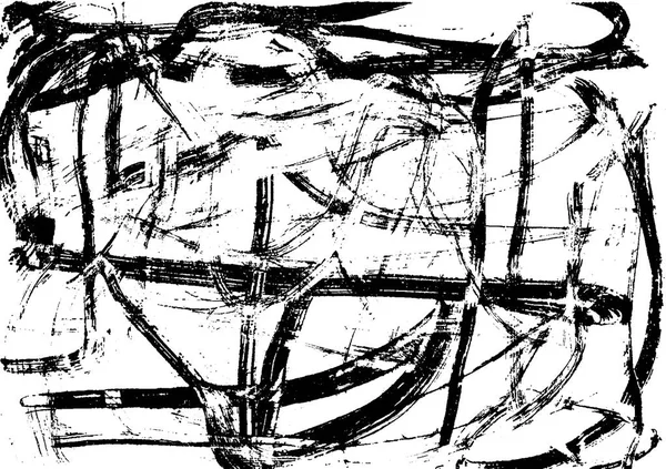 Grunge Textura Tinta Urbana Sobre Papel Cepillado Mano Impresión Monocromática — Archivo Imágenes Vectoriales