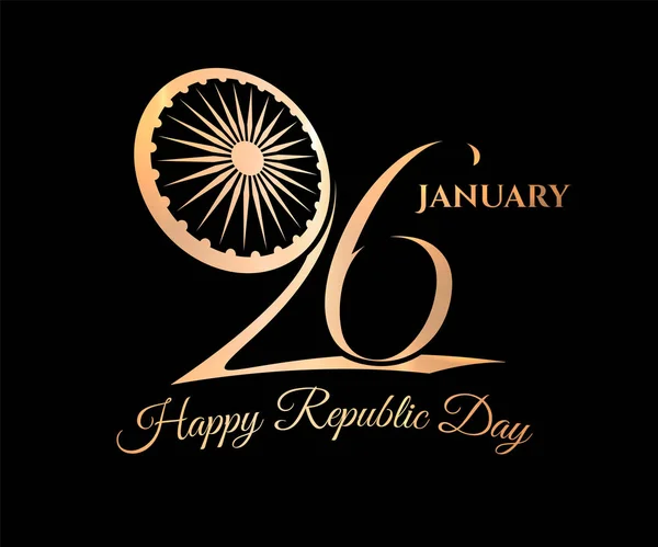 India Día República Enero Concepto Diseño Ilustración Vectorial Estampado Nacional — Vector de stock