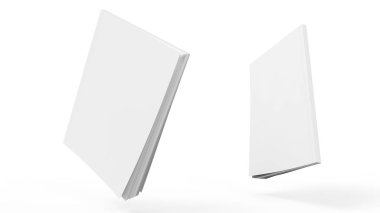Kapak Mockup şablonu iki kitap yan 3d Render
