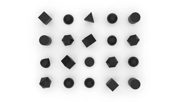 Абстрактний набір інструментів геометрії Фон 3d Render — стокове фото