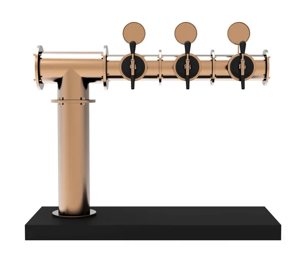 Metall Bar Beer Pump Tower 3d renderizar tres grúas — Foto de Stock