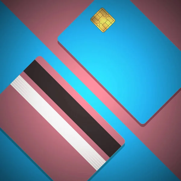 Bank Kreditkarte leere Attrappe Symbol Nahaufnahme Vektor — Stockvektor