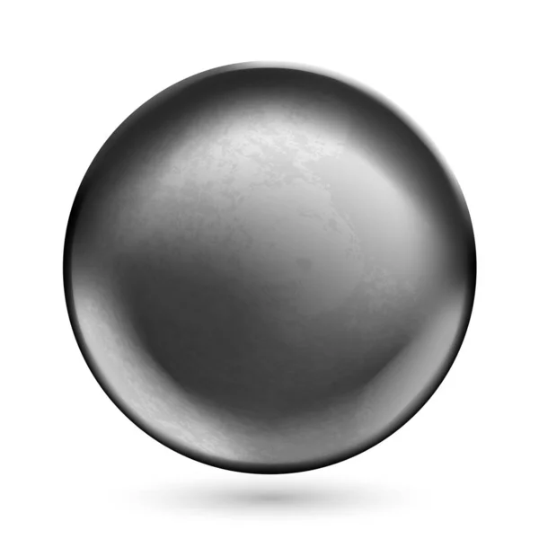 金属凹型ボタン アイコン テンプレート テクスチャ ベクトル — ストックベクタ