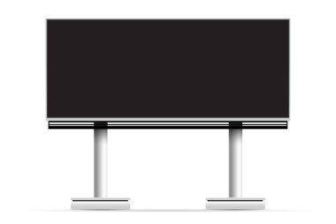 Billboard Mockup Açık Alan Reklam Vektörü İllüstrasyonu