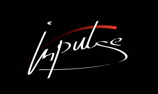Impulse Lettering Handwritten Logo Caligrafia —  Vetores de Stock