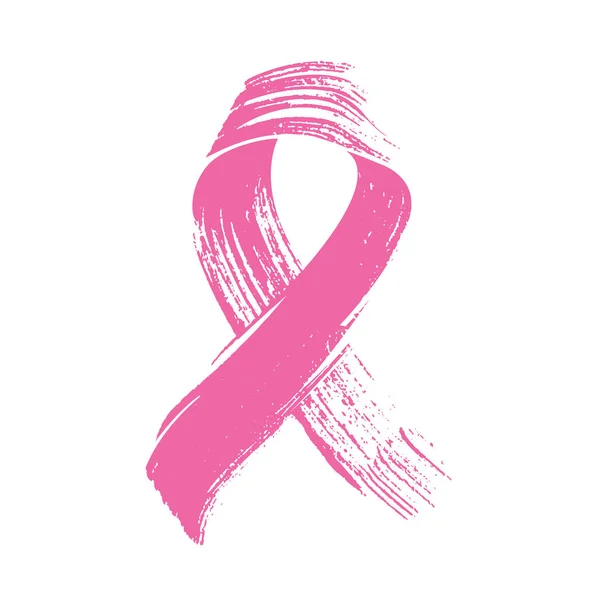 Fita rosa World Breast Cancer Awareness Vector —  Vetores de Stock