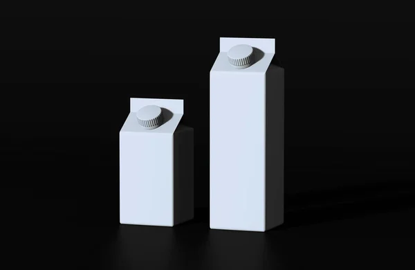Getränkeverpackungen Illustration Produkt Pappschachtel Attrappe Verleih Von Weißer Schachtel Mit — Stockfoto