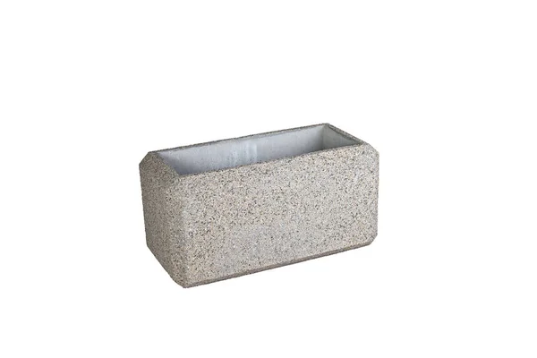 Uliční beton recyklovaný bin. Izolované na bílém — Stock fotografie