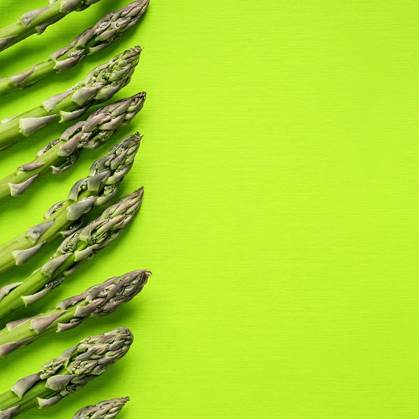 Textura de espárragos verdes frescos, vista superior . — Foto de Stock