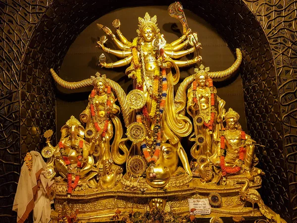 Жовтня 2018 Калькутта Західний Бенгал Дурґа India Godess Ідол Pandal — стокове фото