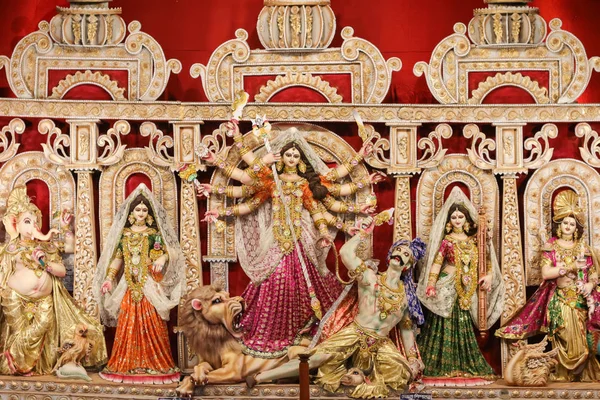 Жовтня 2018 Калькутта Західний Бенгал Дурґа India Godess Ідол Pandal — стокове фото