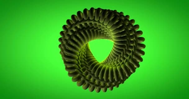 Abstrakte Looping Animation Einer Gedrehten Spirale Aus Torus Aus Mattem — Stockvideo