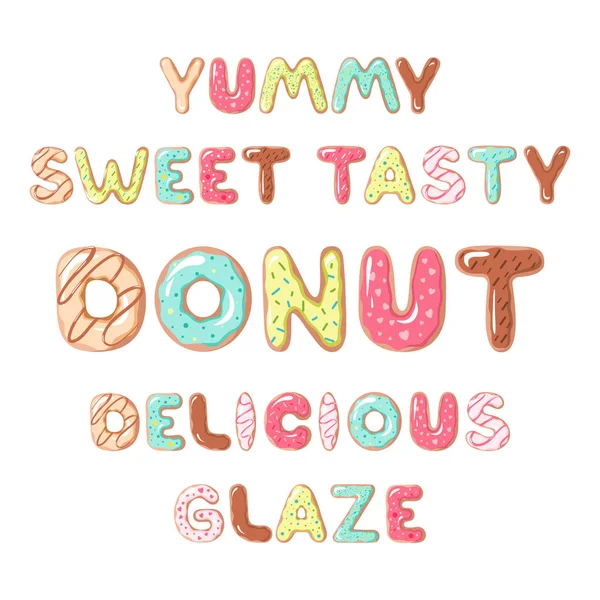 Donut font on white Royalty Free Stock Illustrations
