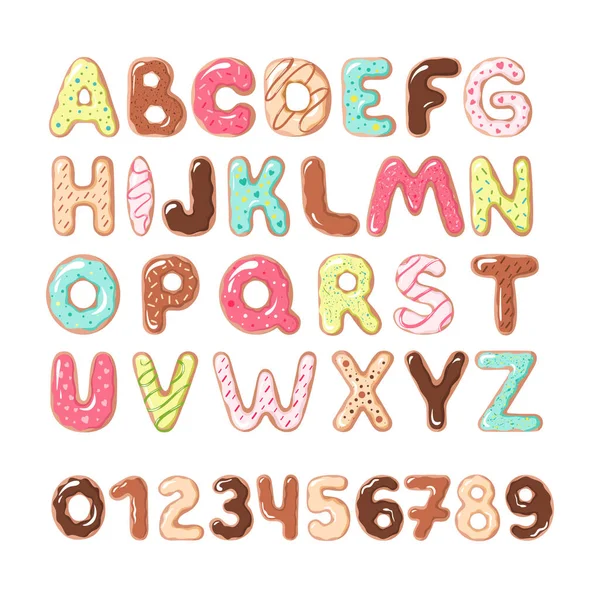 Donut font on white Royalty Free Stock Vectors