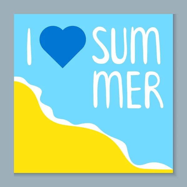 Carte d'été avec — Image vectorielle