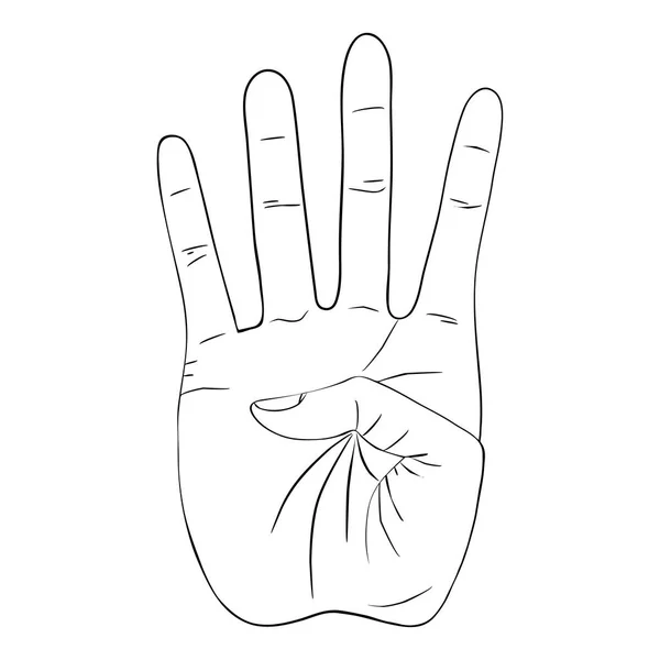 Hand gesture with — Stock Vector